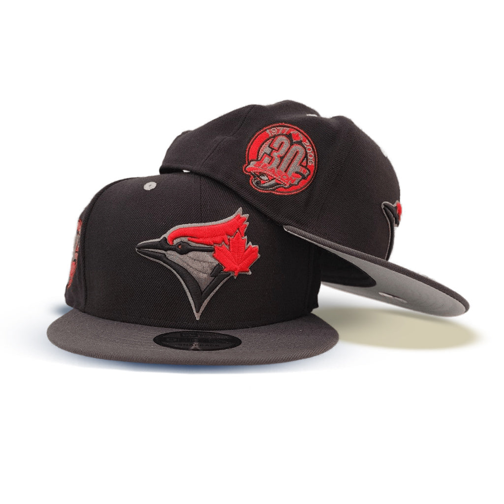 Black Toronto Blue Jays Dark Gray Visor Gray Bottom 30th Season Side Patch New Era 9fifty Snapback