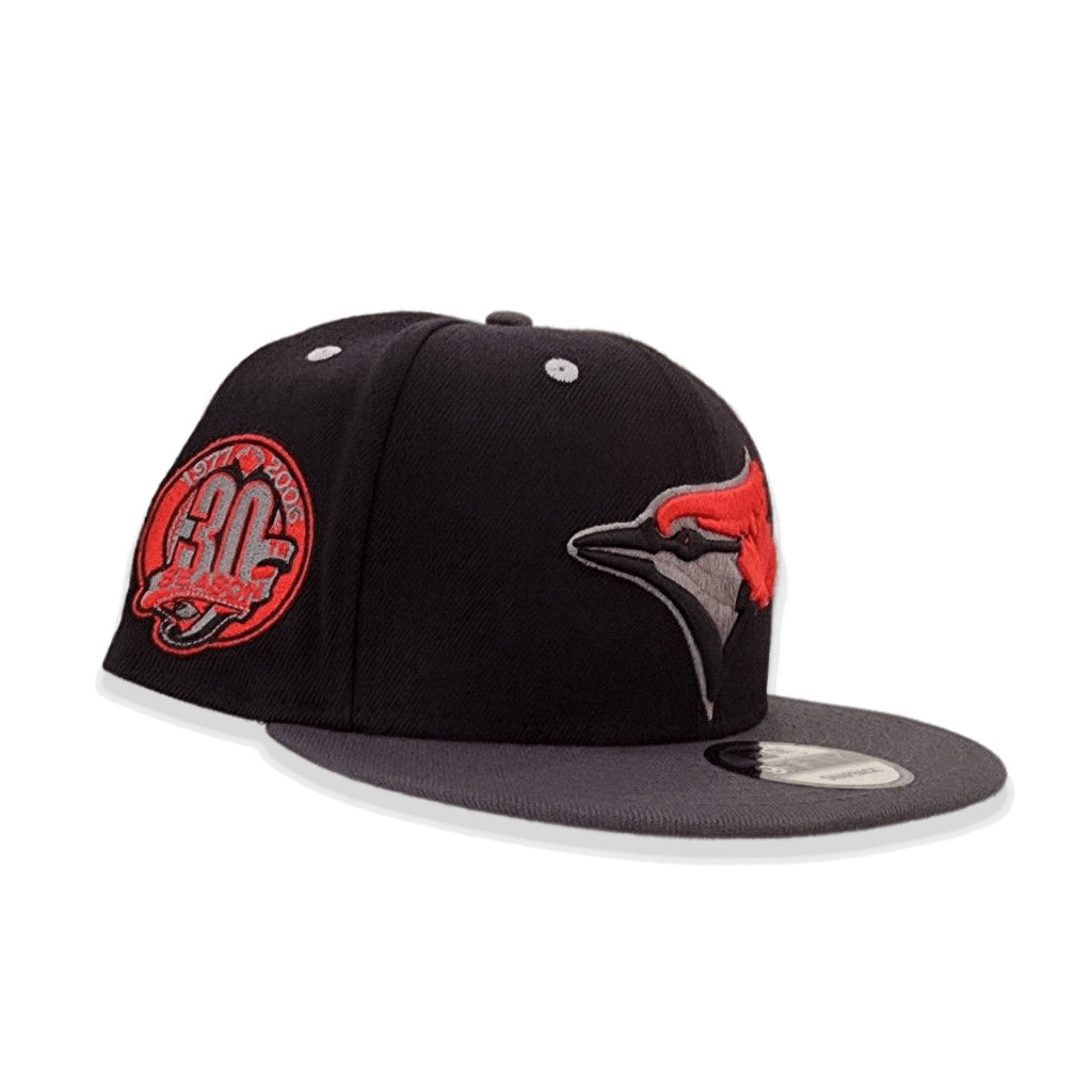 Black Toronto Blue Jays Dark Gray Visor Gray Bottom 30th Season Side Patch New Era 9fifty Snapback