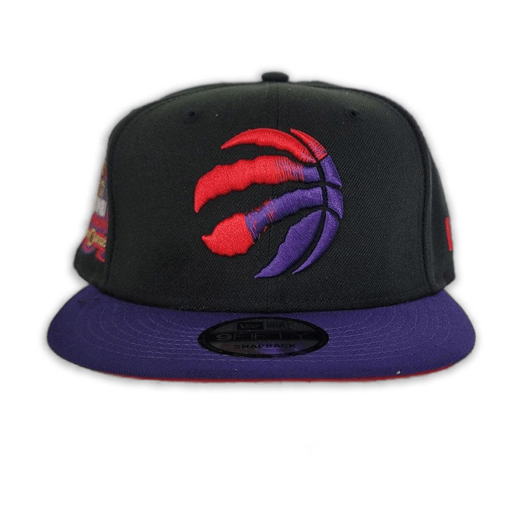 Black Toronto Traptors Purple Visor Red Bottom 2019 Champions Side Patch New Era 9Fifty Snapback