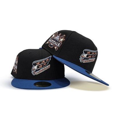 Black Washington Capitals Seashore Blue Visor Gray Bottom Capitals Side Patch New Era 59Fifty Fitted
