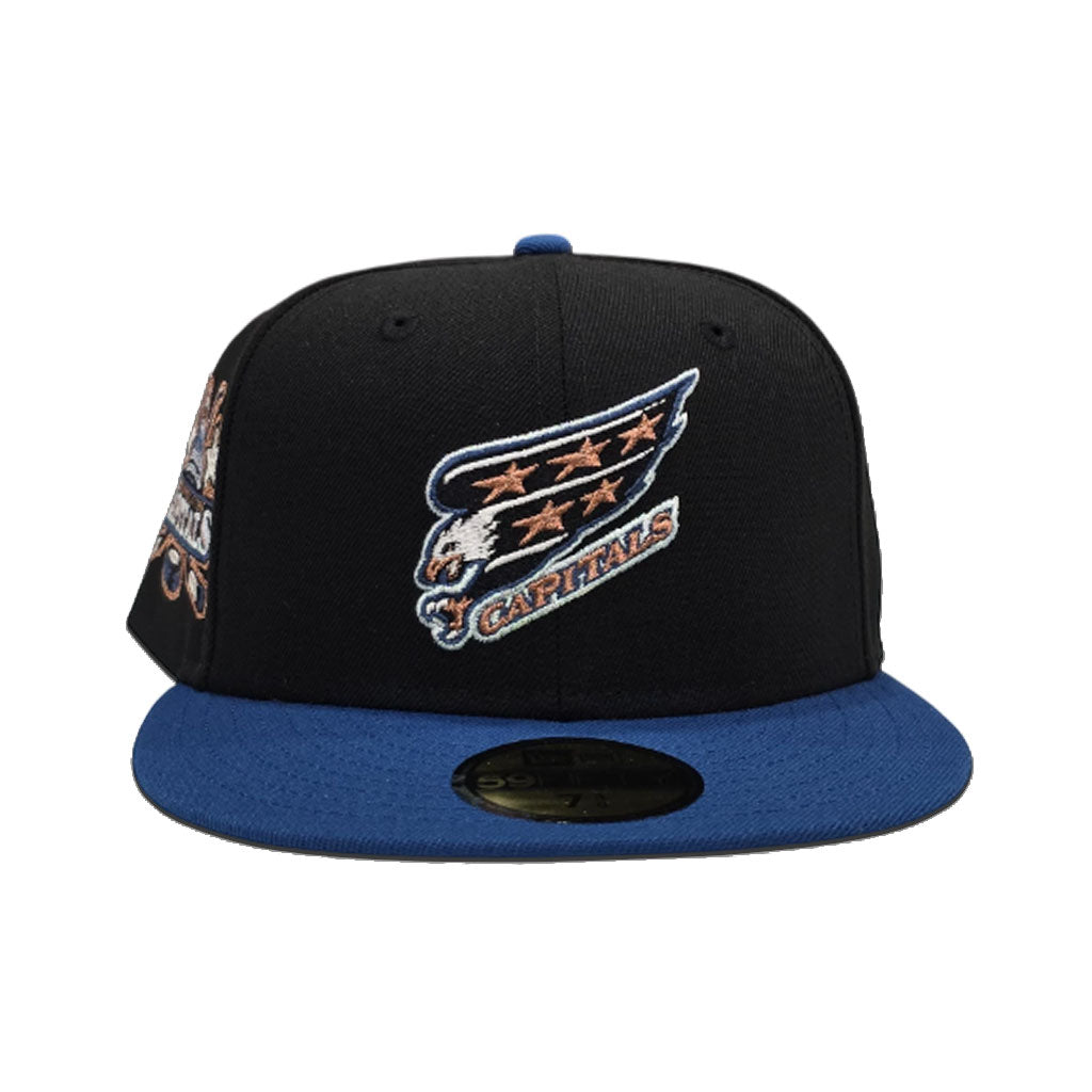 Black Washington Capitals Seashore Blue Visor Gray Bottom Capitals Side Patch New Era 59Fifty Fitted