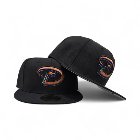 Black Arizona Diamondbacks Gray Bottom New Era 59Fifty True Authentic On Field Fitted
