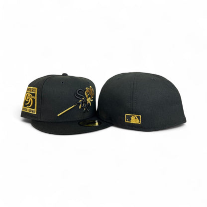 Black Chicago White Sox Rose Logo Gray Bottom 95 Years Side Patch New Era 59Fifty Fitted