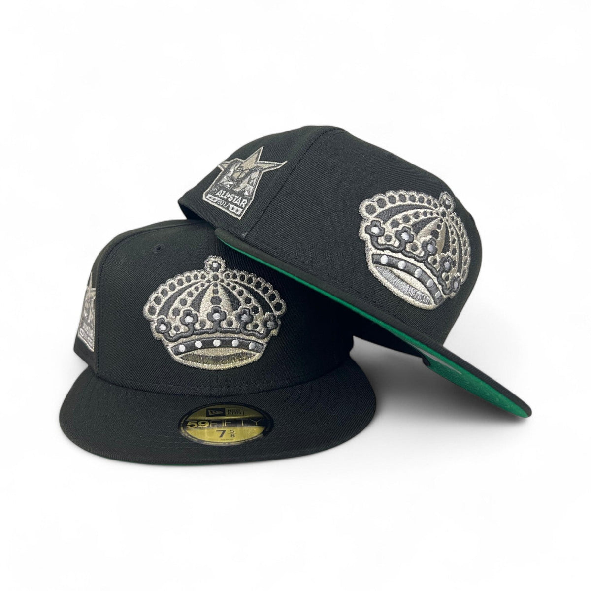 Black Los Angeles Kings Crown Logo Gray Bottom 2017 LA All Star Game Side Patch New Era 59Fifty Fitted
