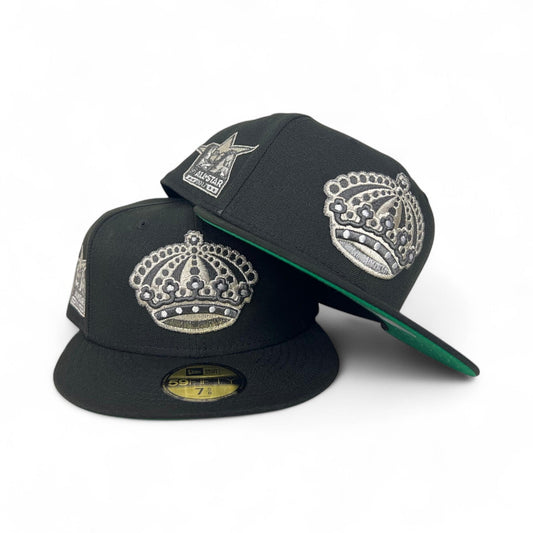 Black Los Angeles Kings Crown Logo Gray Bottom 2017 LA All Star Game Side Patch New Era 59Fifty Fitted