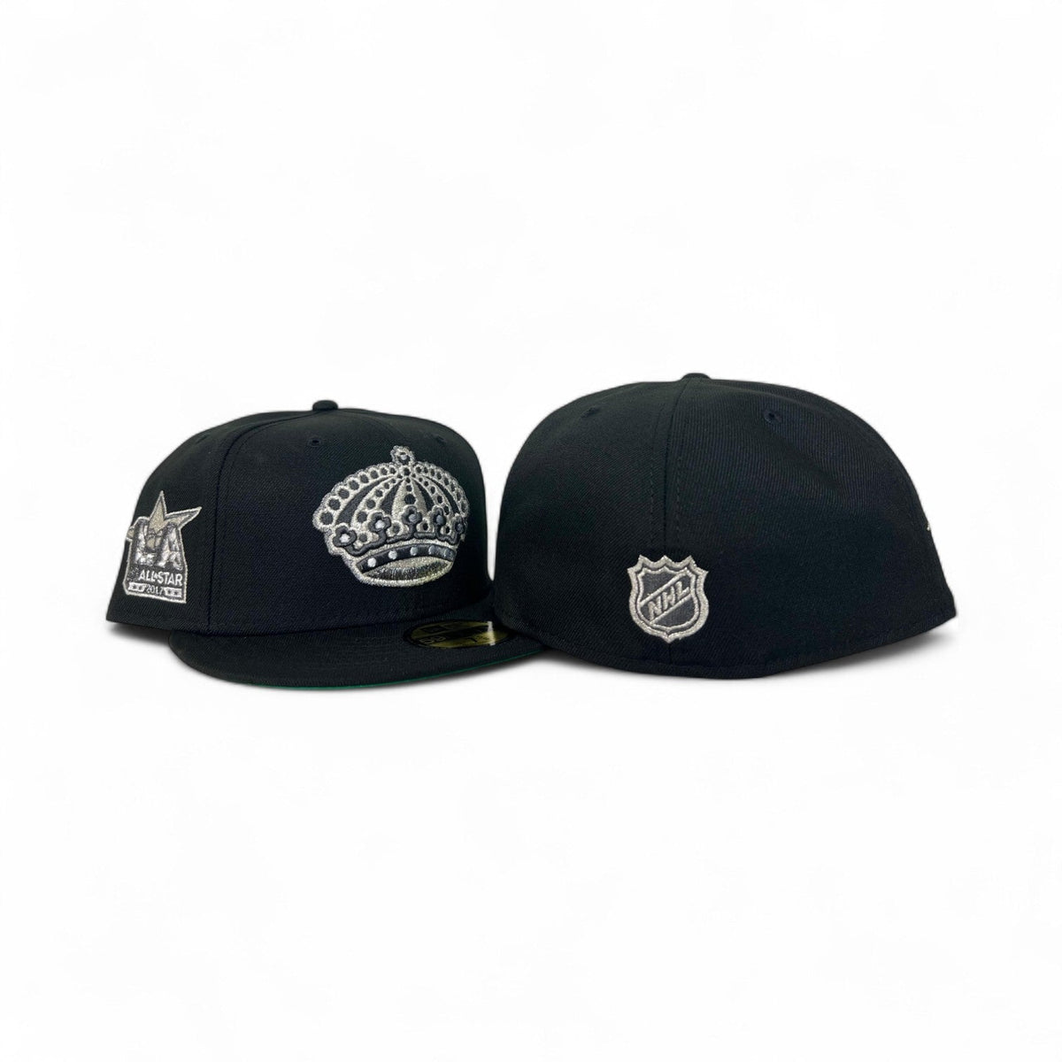 Black Los Angeles Kings Crown Logo Gray Bottom 2017 LA All Star Game Side Patch New Era 59Fifty Fitted