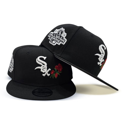 Black Chicago White Sox Rose Gray Bottom 2003 All Star Game Side Patch New Era 9Fifty Snapback