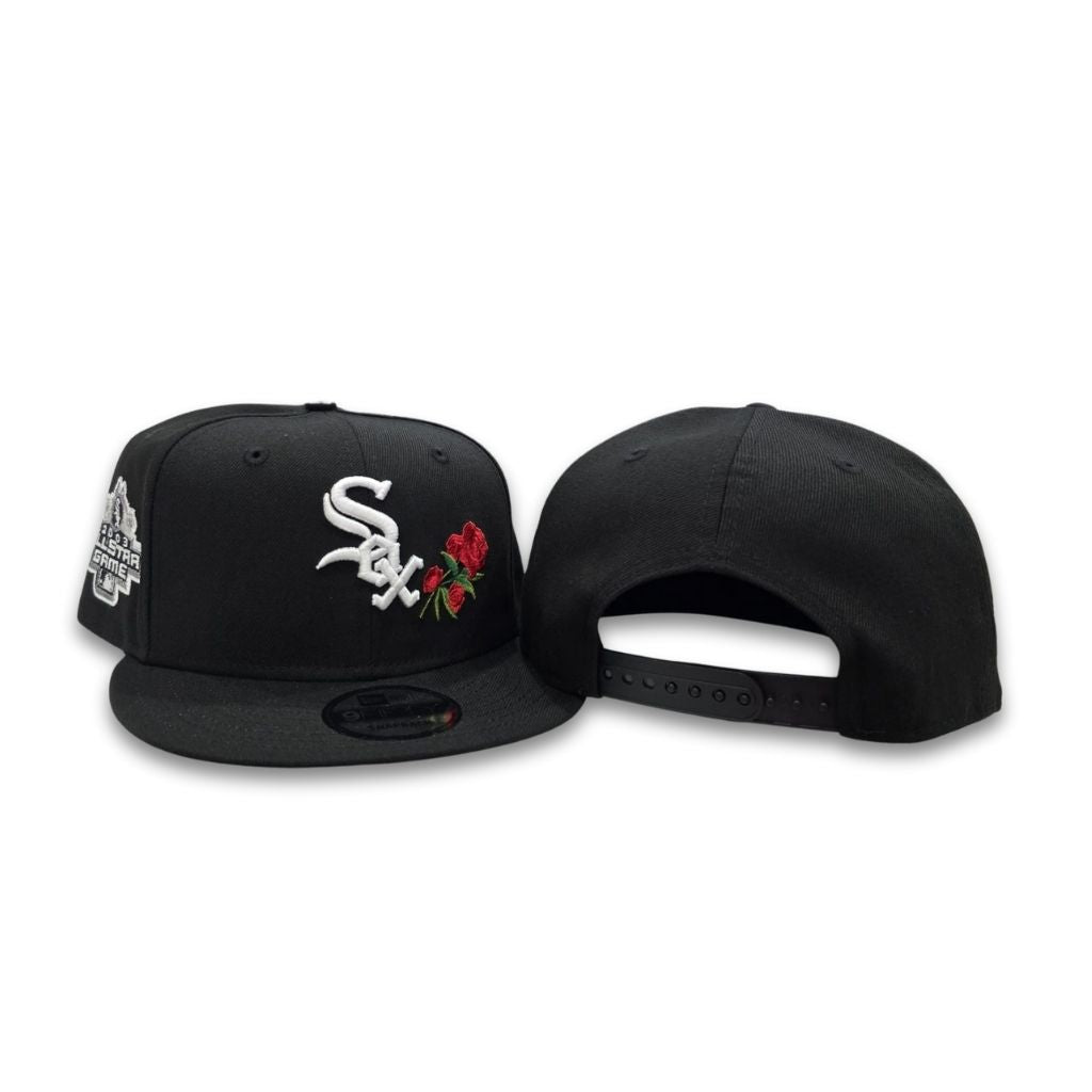 Black Chicago White Sox Rose Gray Bottom 2003 All Star Game Side Patch New Era 9Fifty Snapback