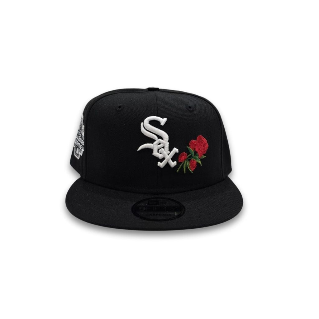 Black Chicago White Sox Rose Gray Bottom 2003 All Star Game Side Patch New Era 9Fifty Snapback