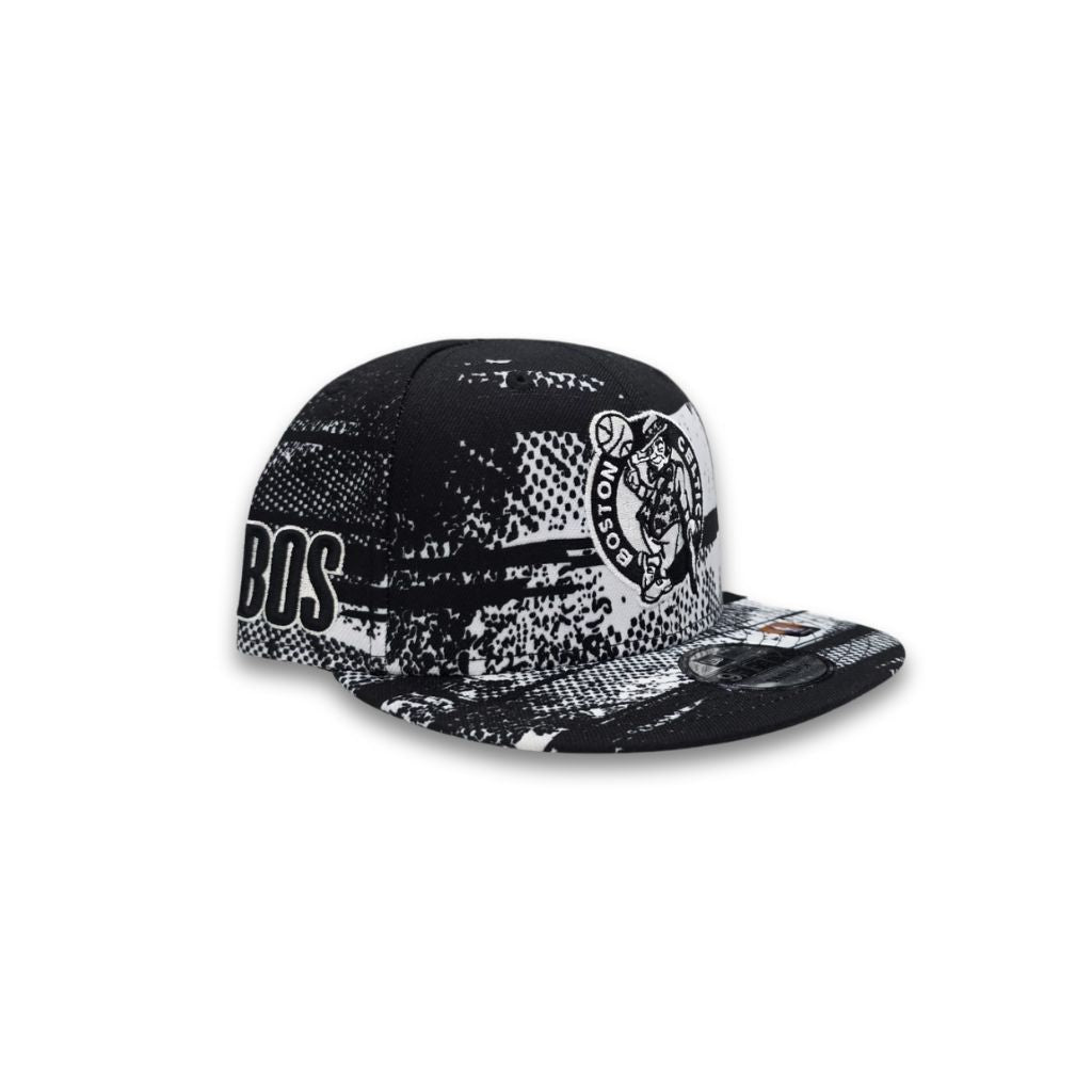 Black Tip Off Boston Celtics Gray Bottom NBA BOS Side Patch New Era 9Fifty Snapback
