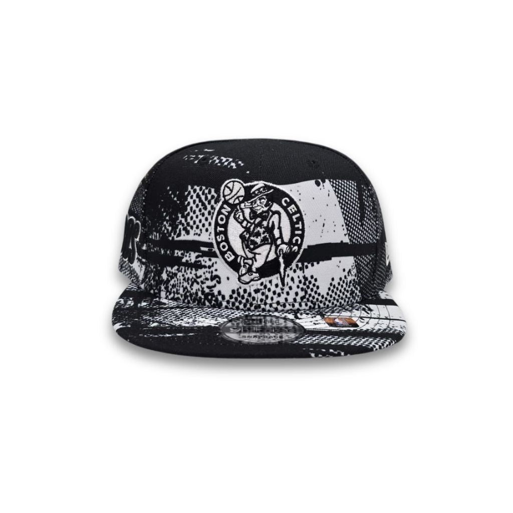 Black Tip Off Boston Celtics Gray Bottom NBA BOS Side Patch New Era 9Fifty Snapback