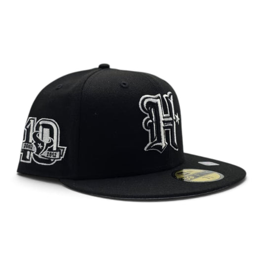 Black Houston Texans Gray Bottom 10th Anniversary Side Patch New Era 59Fifty Fitted