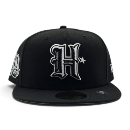 Black Houston Texans Gray Bottom 10th Anniversary Side Patch New Era 59Fifty Fitted