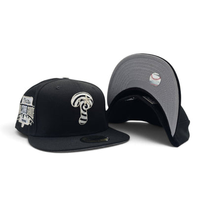 Black Swirl Philadelphia Phillies Gray Bottom 1996 All Star Game Side Patch New Era 59Fifty Fitted