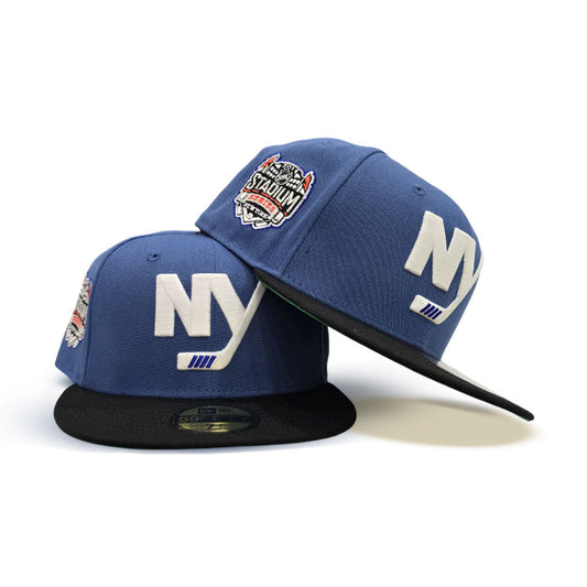 Indigo Blue New York Rangers Black Visor Green Bottom 2014 Stadium Series New York Side Patch New Era 59Fifty Fitted
