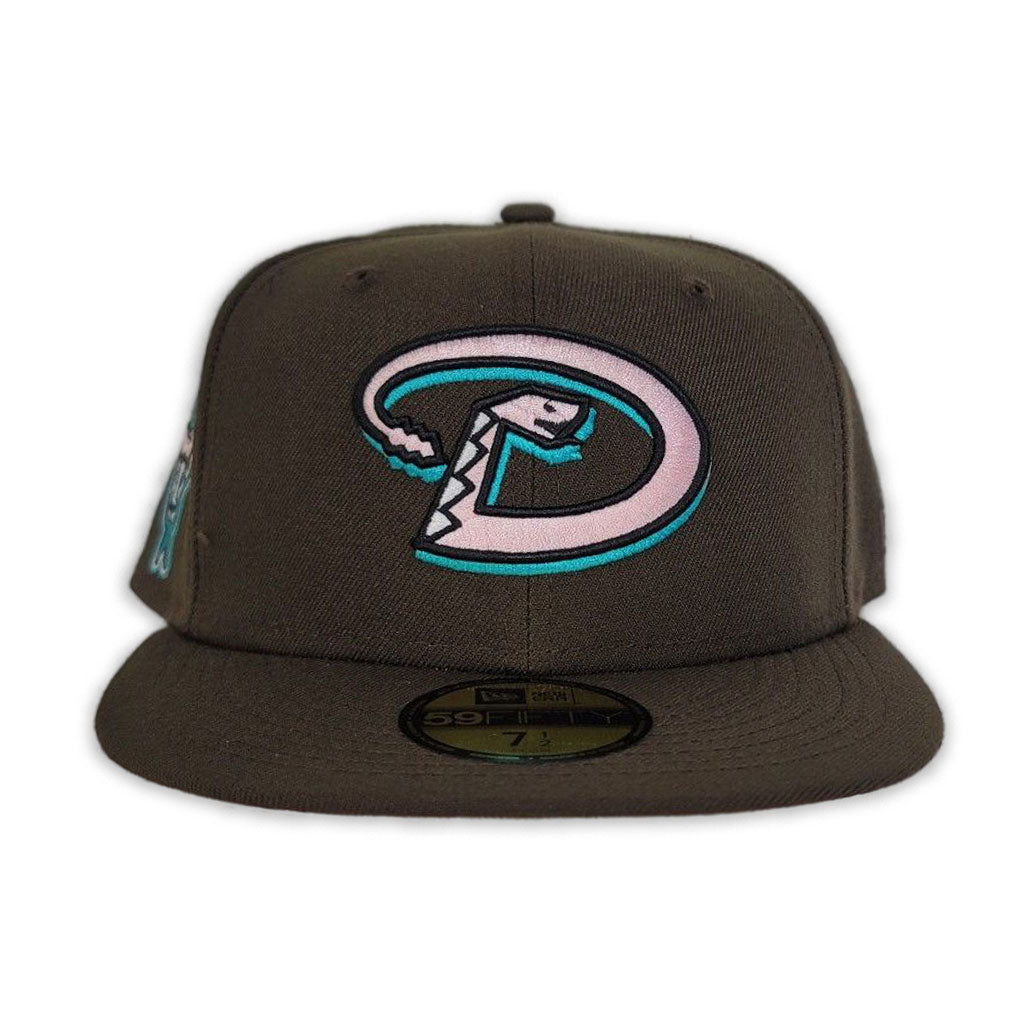 Brown Arizona Diamondbacks Pink Bottom 1998 Inaugural Season Side Patch New Era 59Fifty Fitted