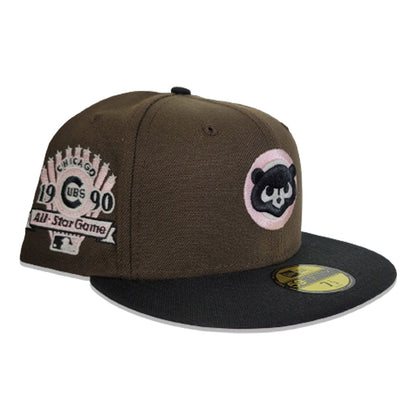 Brown Chicago Cubs Pink Bottom 1990 All Star Game Side Patch New Era 59Fifty Fitted