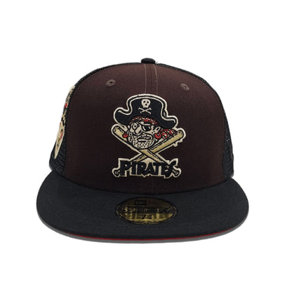 Brown Pittsburgh Pirates Black Trucker Red Bottom 1959 All Star Game Side Patch New Era 59Fifty Fitted