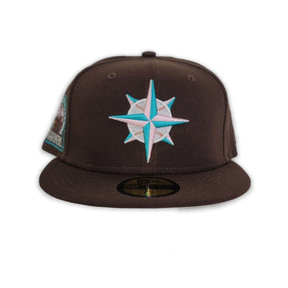 Brown Seattle Mariners Pink Bottom 30th Anniversary Side Patch New Era 59Fifty Fitted