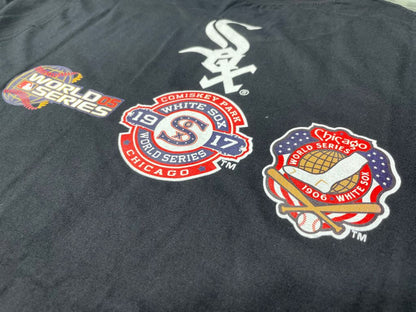 BLACK CHICAGO WHITE SOX 3X WORLD SERIES CHAMPIONS NEW ERA SHORT SLEEVE T-SHIRT
