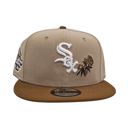 Tan Chicago White Sox Rose Khaki Visor Gray Bottom 2003 All Star Game Side Patch New Era 9Fifty Snapback