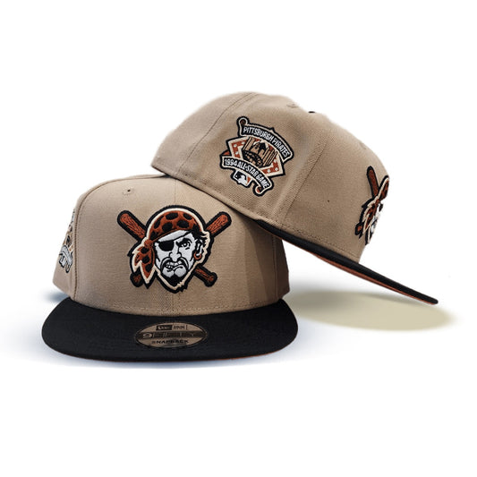 Camel Pittsburgh Pirates Black Visor Rust Bottom 1994 All Star Game Side Patch New Era 9Fifty Snapback