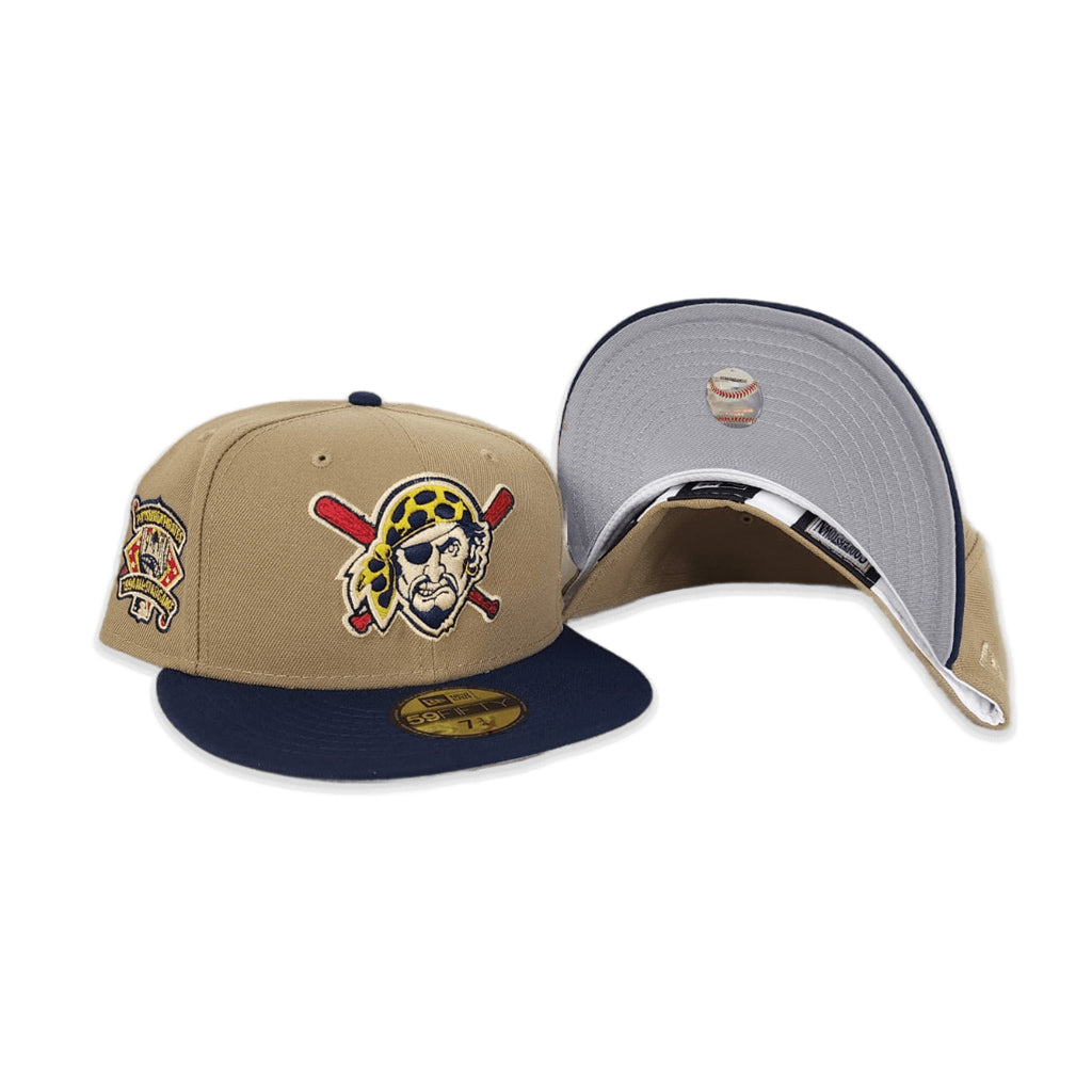Camel Pittsburgh Pirates Navy Blue Visor Gray Bottom 1994 All Star Game Side Patch New Era 59Fifty Fitted