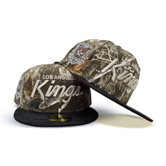 Real Tree Los Angeles Kings Black Camo Visor Red Bottom 02 All Star Game Side Patch New Era 59Fifty Fitted