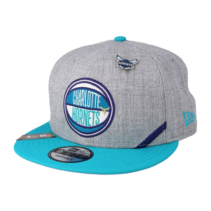 Charlotte Hornets New Era Heather Gray 2019 NBA Draft 9FIFTY Snapback Adjustable Hat