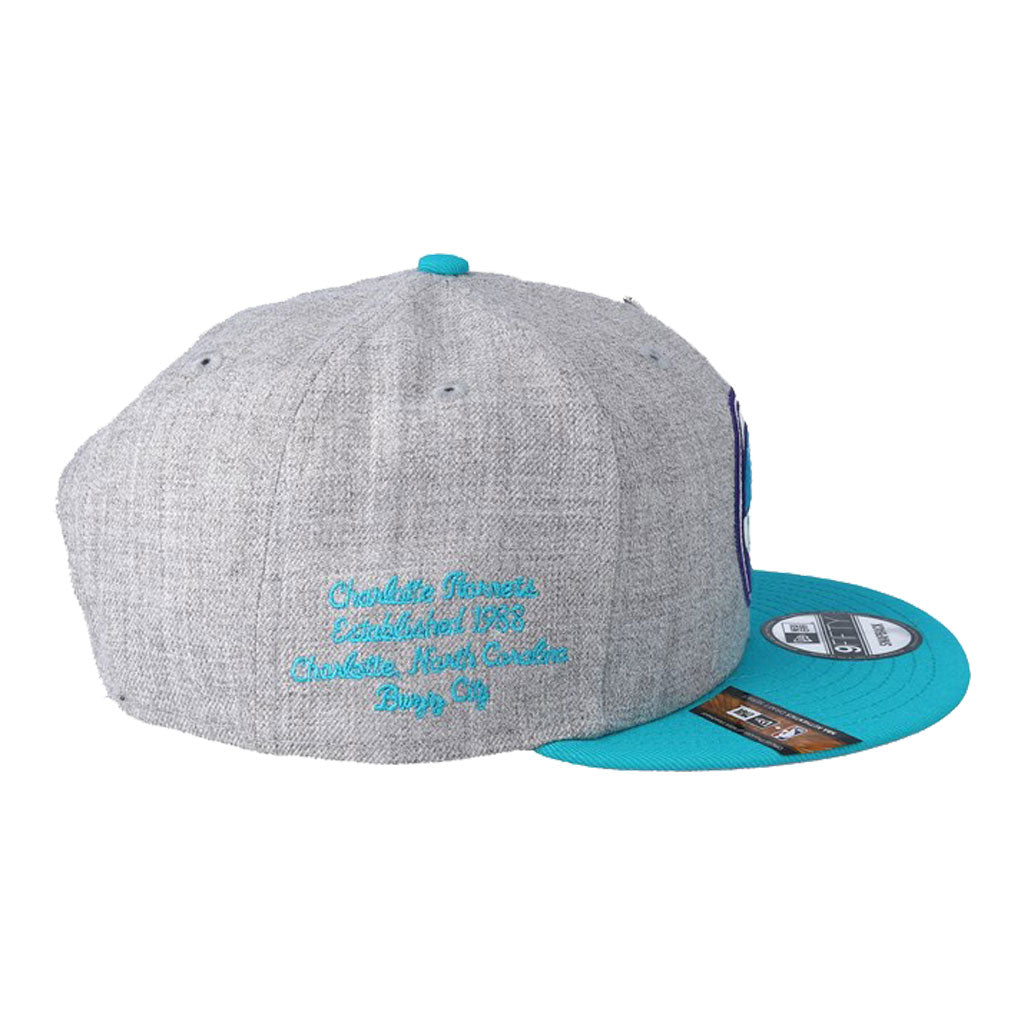 Charlotte Hornets New Era Heather Gray 2019 NBA Draft 9FIFTY Snapback Adjustable Hat