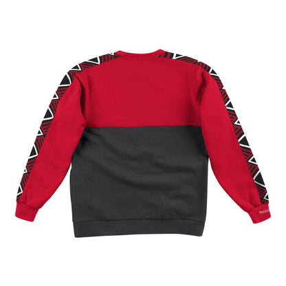 Chicago Bulls Mitchell & Ness Scorer Fleece Crew Sweatshirt