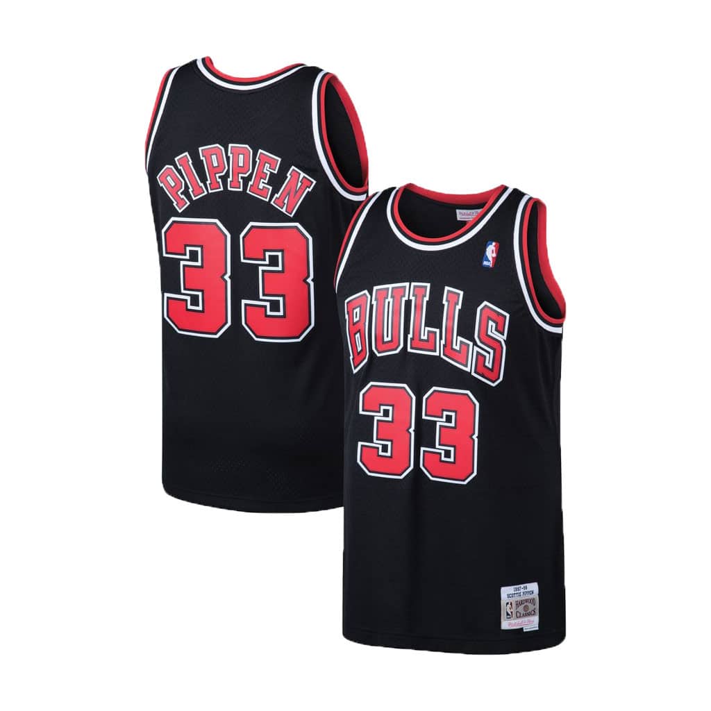 Chicago Bulls Scottie Pippen Mitchell & Ness Black 1997-98 Hardwood Classics Swingman Jersey