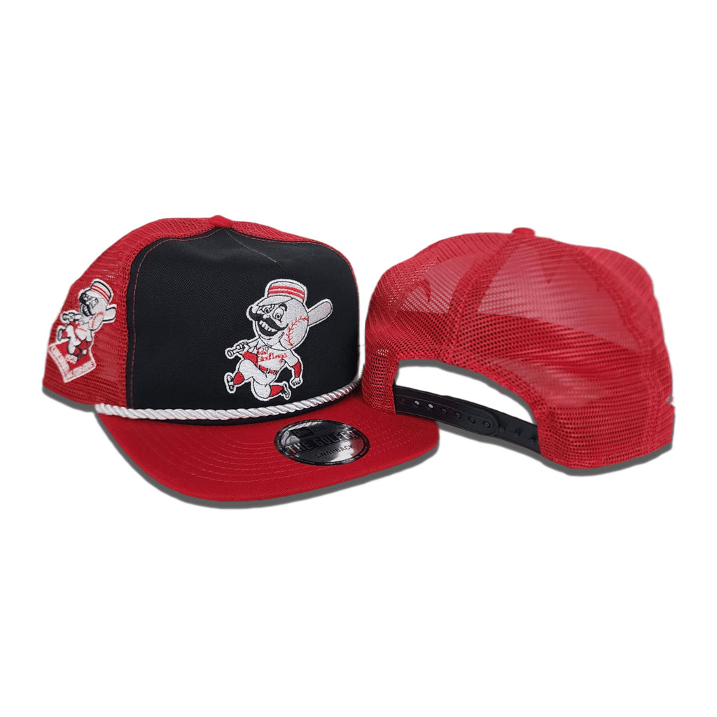 Black Cincinnati Reds Red Trucker Green Bottom 1953 All Star Game Side Patch New Era Snapback
