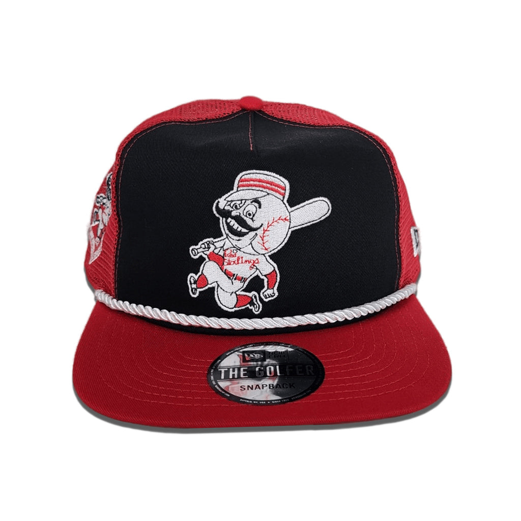 Black Cincinnati Reds Red Trucker Green Bottom 1953 All Star Game Side Patch New Era Snapback