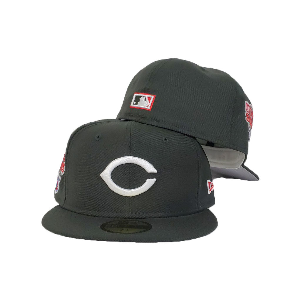 Cincinnati Reds Black 1976 World Series Cooperstown New Era 59Fifty Fitted HAt
