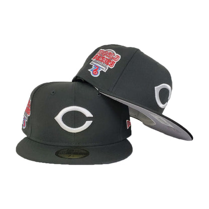 Cincinnati Reds Black 1976 World Series Cooperstown New Era 59Fifty Fitted HAt