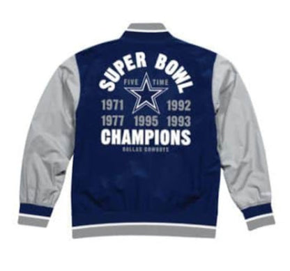 Dallas Cowboys Mitchell & Ness Men's NFL Team History Warm up Jacket