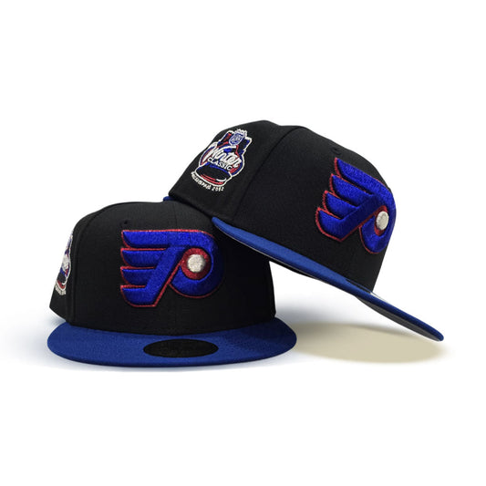 Black Philadelphia Flyers Royal Blue Visor Gray Bottom 2012 Winter Classic Side Patch New Era 59Fifty Fitted