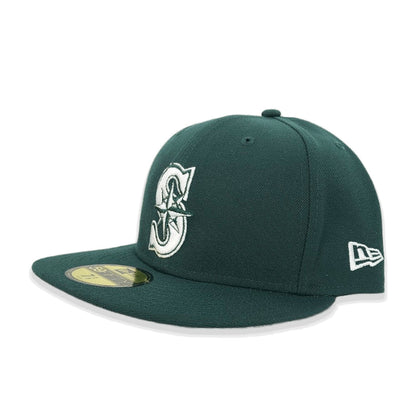 Dark Green Seattle Mariners Gray Bottom New Era 59Fifty Fitted