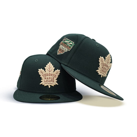 Dark Green Toronto Maple Leafs Gray Bottom 2020 Stadium Series Side Patch New Era 59Fifty Fitted