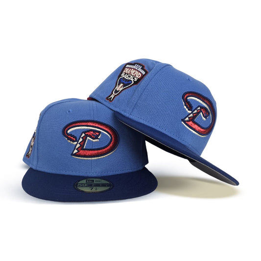 Airforce Blue Arizona Diamondbacks Royal Blue Visor Gray Bottom 1998 Inaugural Season Side Patch New Era 59Fifty Fitted