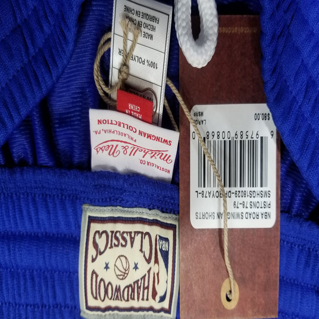 Detroit Pistons Mitchell & Ness Royal Blue Swingman Shorts