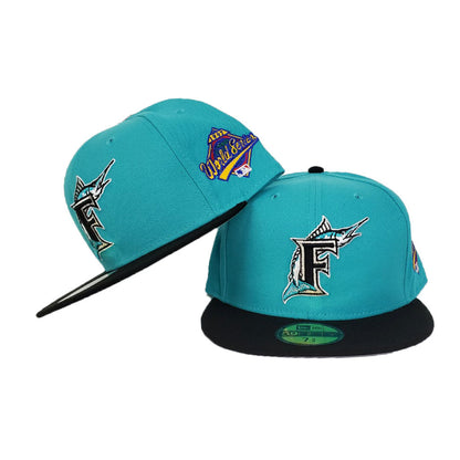 Florida Marlins Teal Black 1997 World Series Cooperstown New Era 59Fifty Fitted