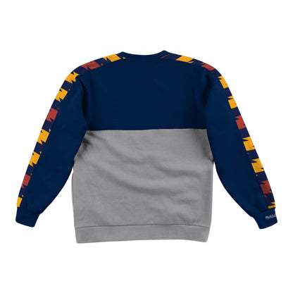 Golden State Warriors Mitchell & Ness Scorer Fleece Crew Sweatshirt