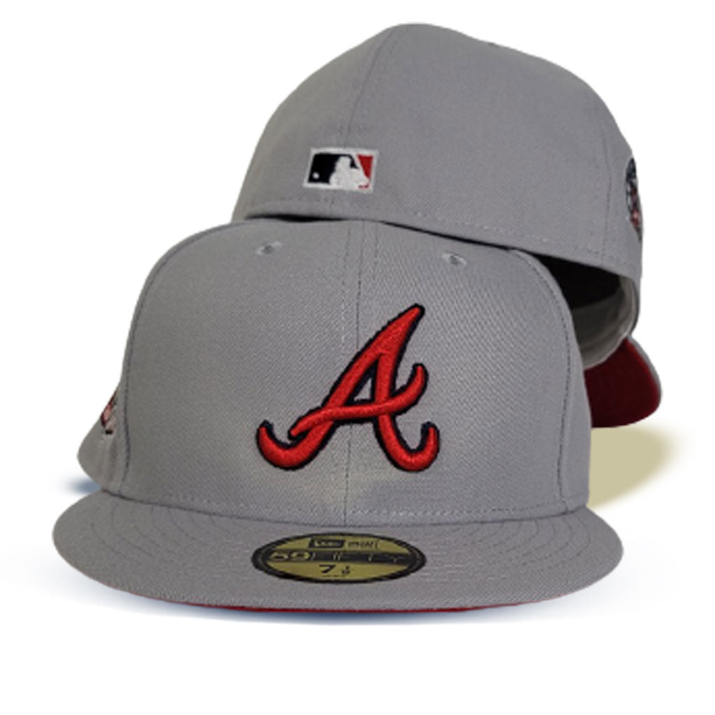 Gray Atlanta Braves Red Bottom 2017 Inaugural Season Side Patch New Era 59Fifty Fitted