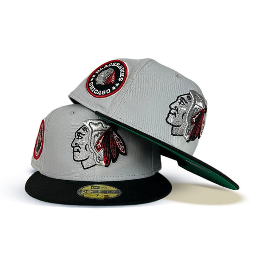Gray Chicago Blackhawks Green Bottom