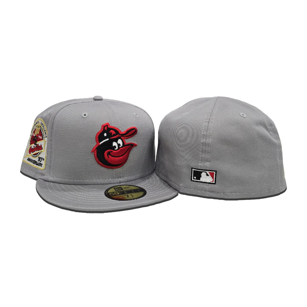 Gray Baltimore Orioles Gray Bottom 30th Anniversary Side Patch New Era 59Fifty Fitted