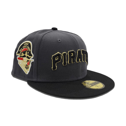 Dark Gray Pittsburgh Pirates Black Visor Gray Bottom 1959 All Star Game Side Patch New Era 59Fifty Fitted