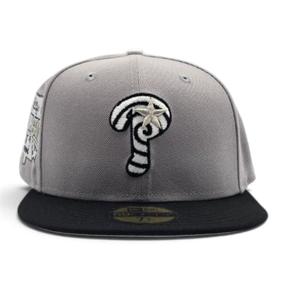 Light Gray Swirl Philadelphia Phillies Black visor Gray Bottom 1996 All Star Game Side Patch New Era 59Fifty Fitted