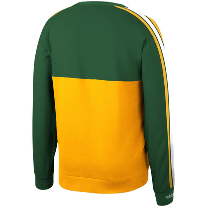 Green Bay Packers Mitchell & Ness Scorer Fleece Crew Sweatshirt